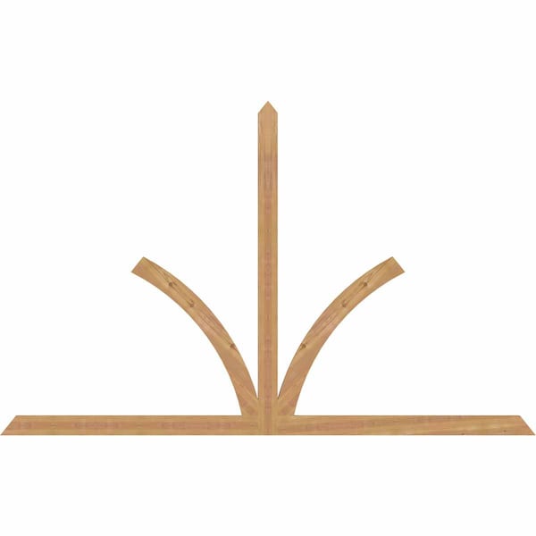 Ekena Millwork Richland Timber Gable Bracket, Western Red Cedar, 96"W x 60"H x 1 1/2"D x 3 1/2"F, 15/12 Pitch GBW096X60X0204RIC00SWR - main